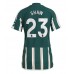 Billige Manchester United Luke Shaw #23 Udebane Fodboldtrøjer Dame 2023-24 Kortærmet